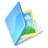 文件夹中的形象，蓝色 Folder image blue